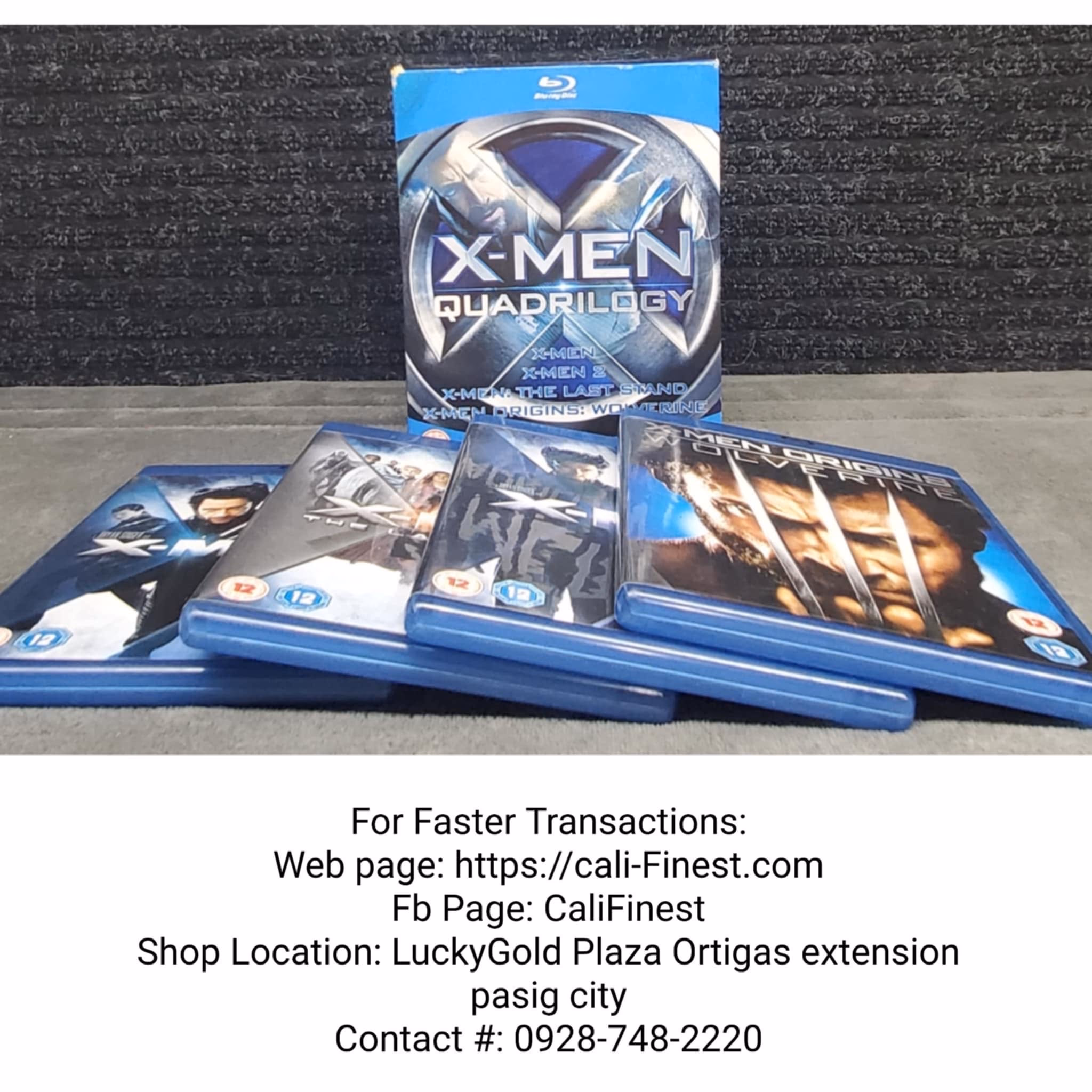 X Men Quadrilogy Blu Ray disc Movie BR455