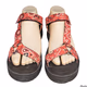 Steve Madden Henley Sport Sandal Red Multi Bandana Print Strap 
