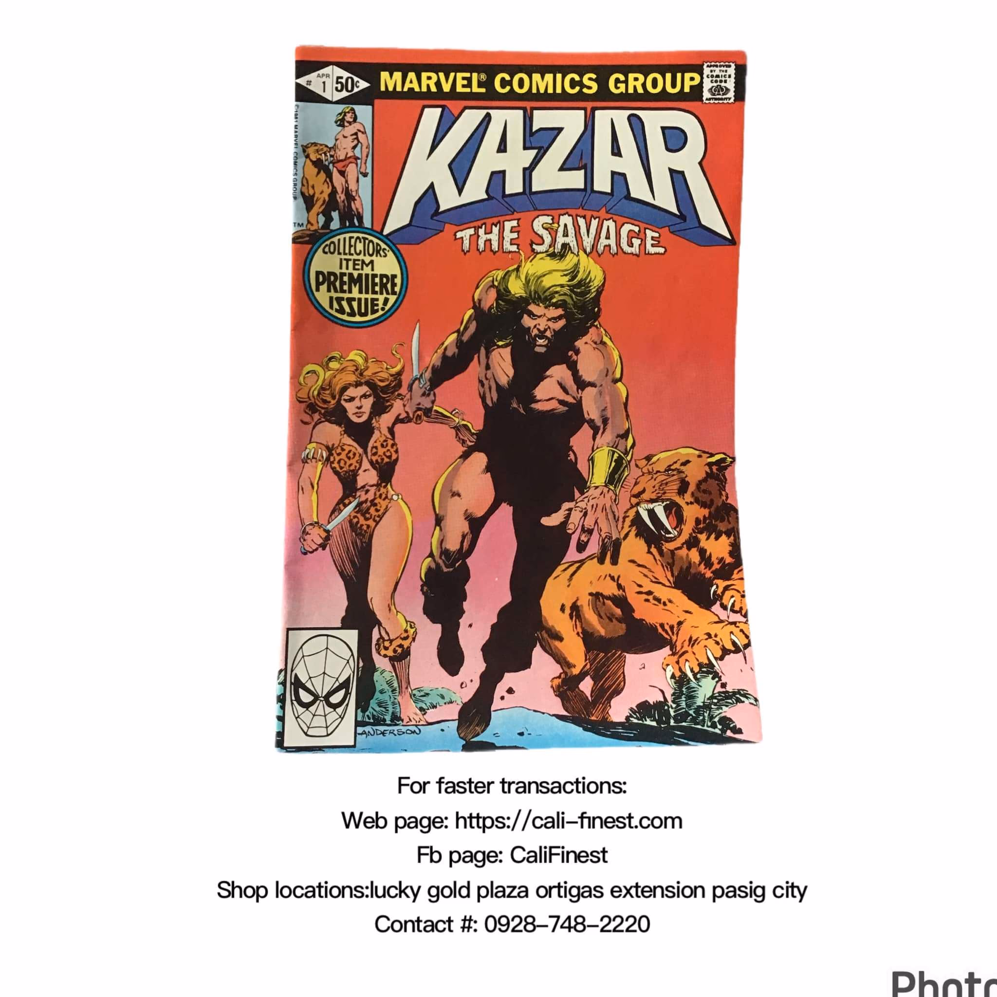 Ka-Zar #1 Trading Card 1984 Marvel First Issue Covers ~ Brent Anderson Comic Art