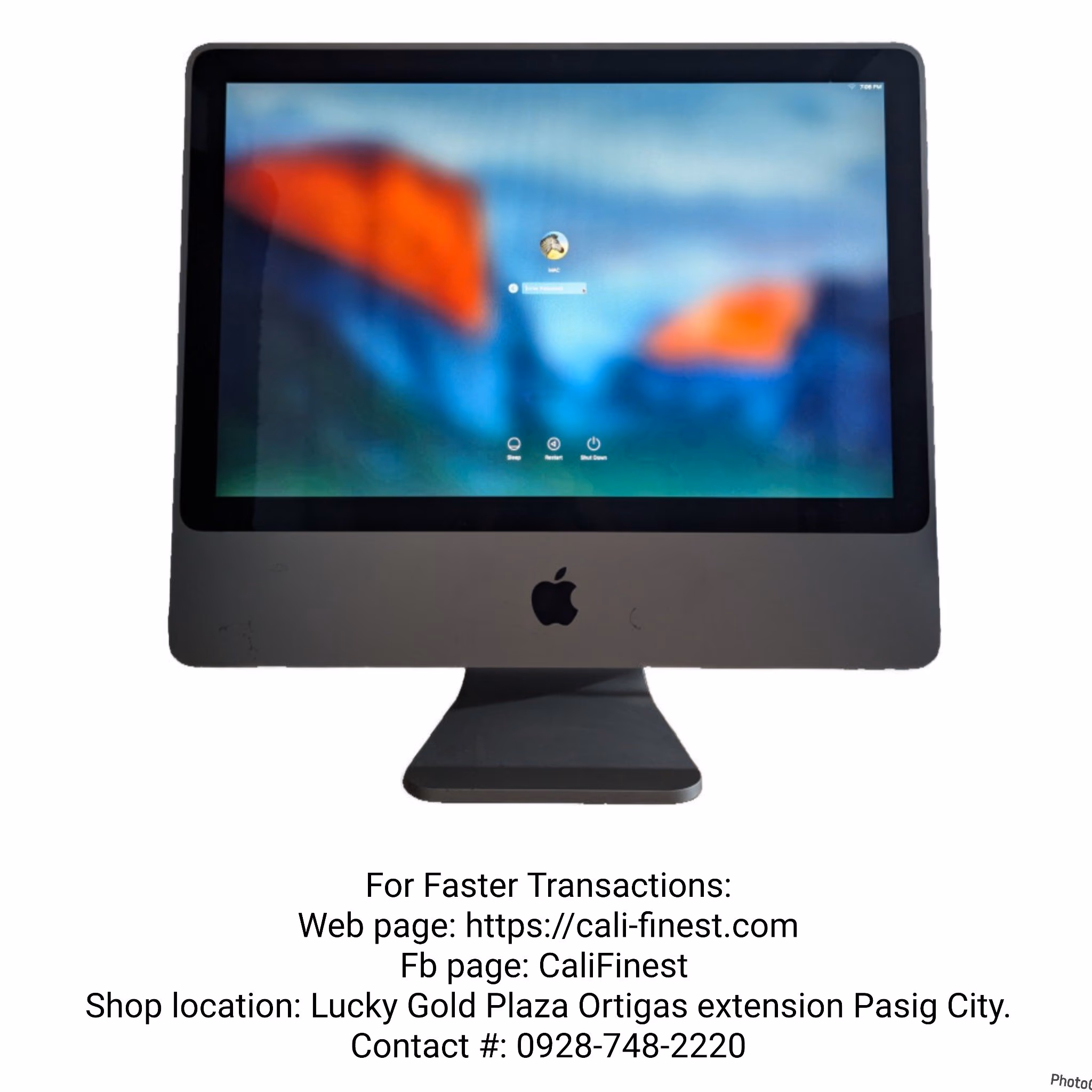 iMac 20"/2.4 GHZ 