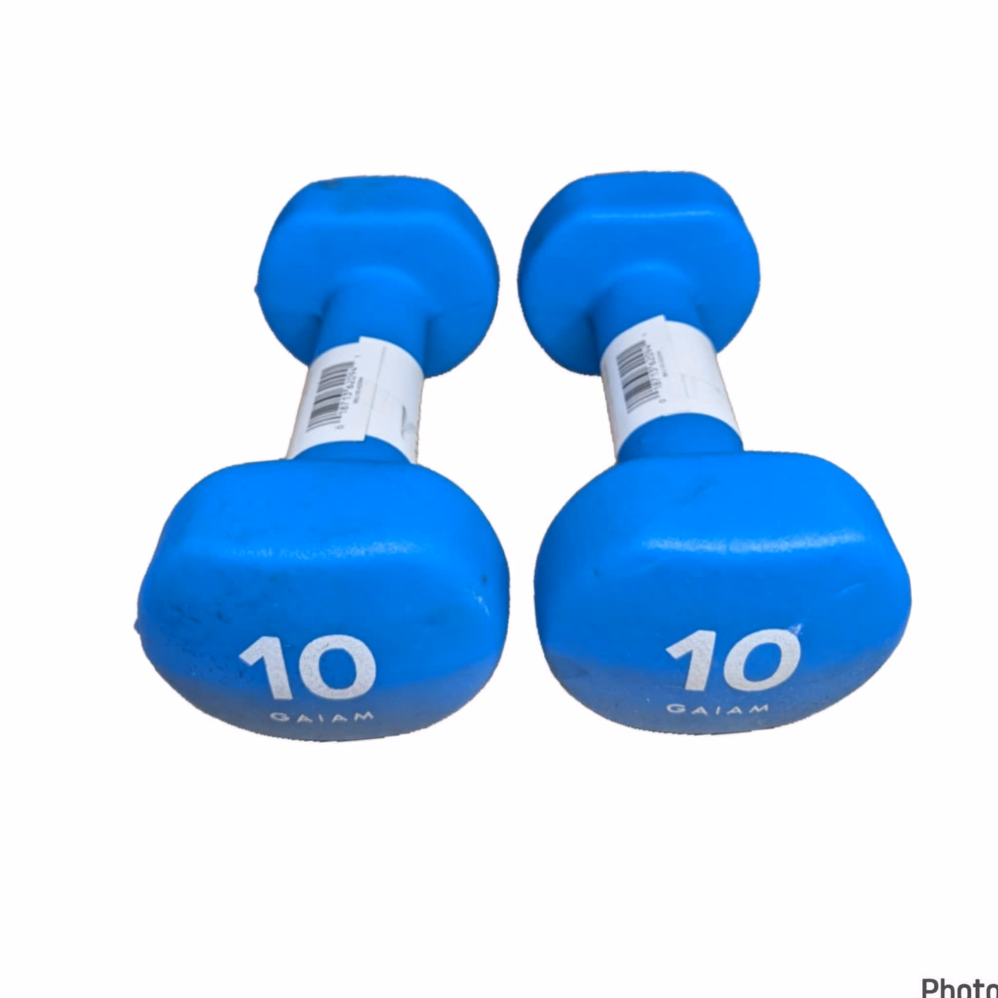 Gaiam Neoprene Dumbbells, Blue, 10 Lbs. Set Of Two Hand Weights