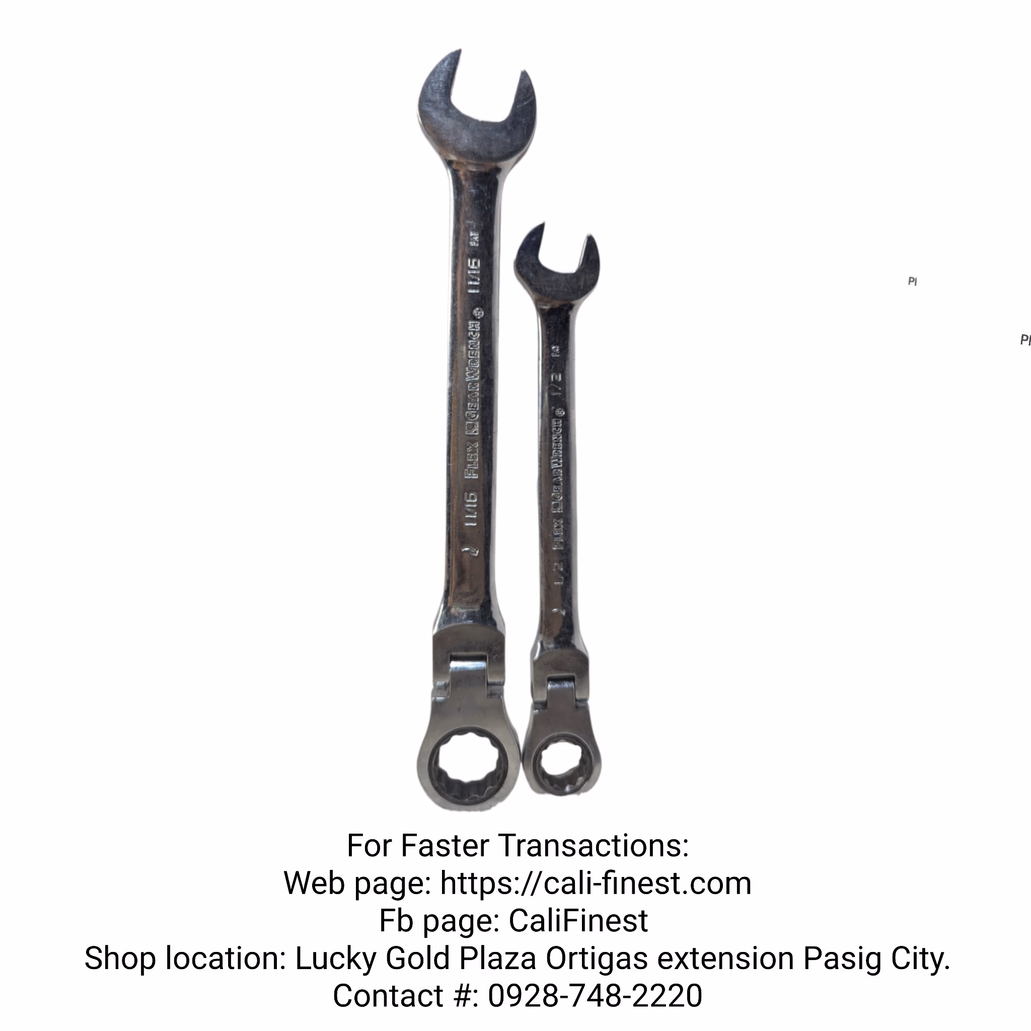 Gear Wrench Flex Head Wrenches SAE 2-PC