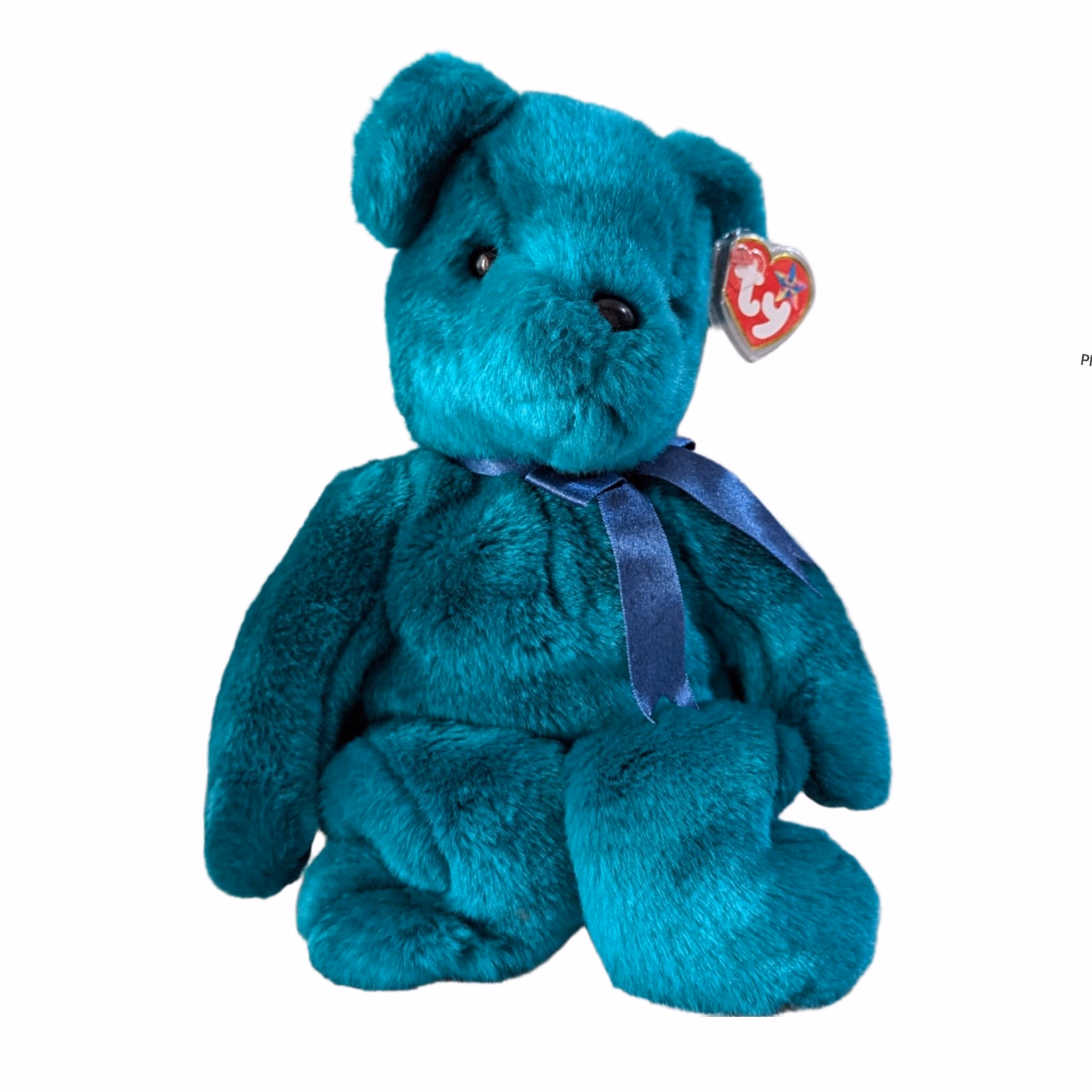 TY Beanie Buddies Teddy Bear 2000 Teal Green ~ NEW WITH TAG