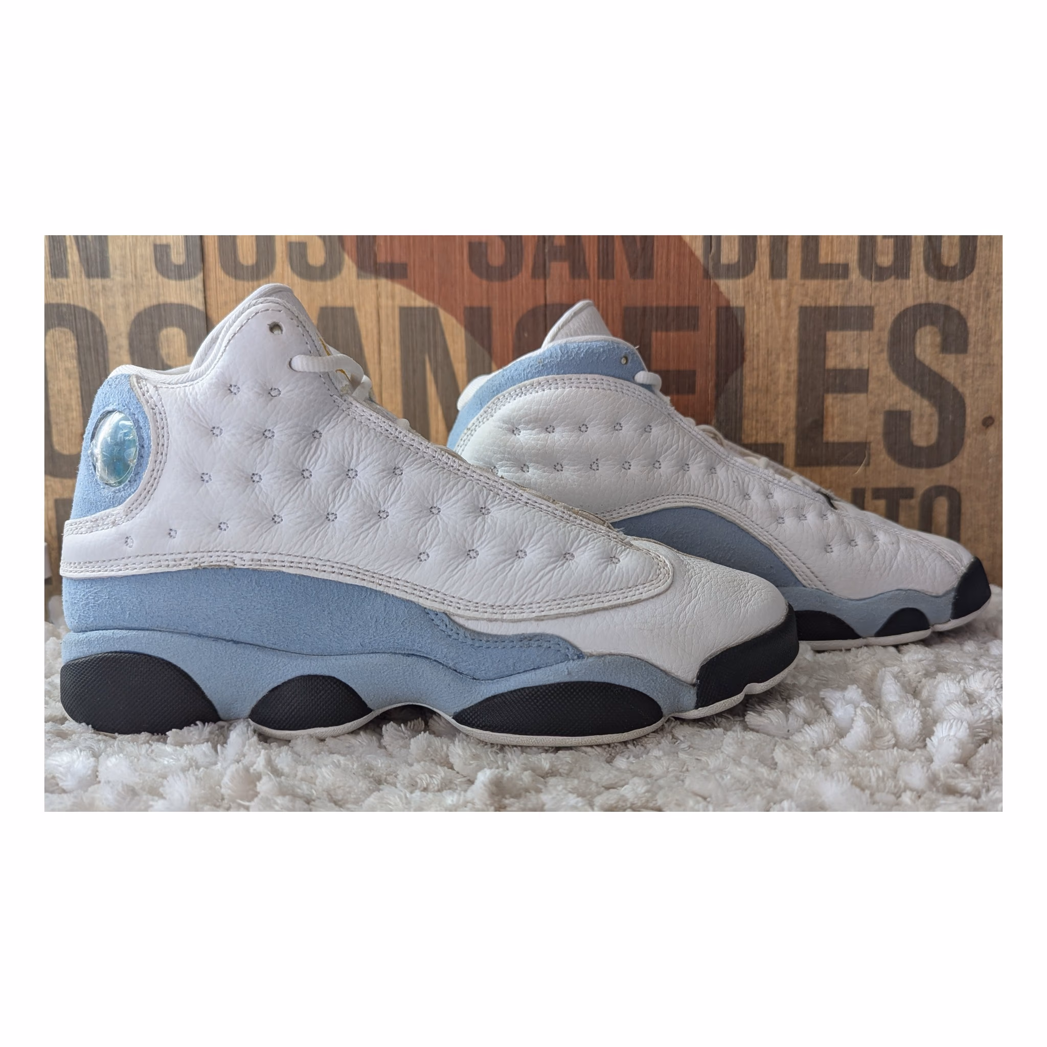 Jordan 13 Retro (GS) White Blue Gray Black shoes for Women   S#487  