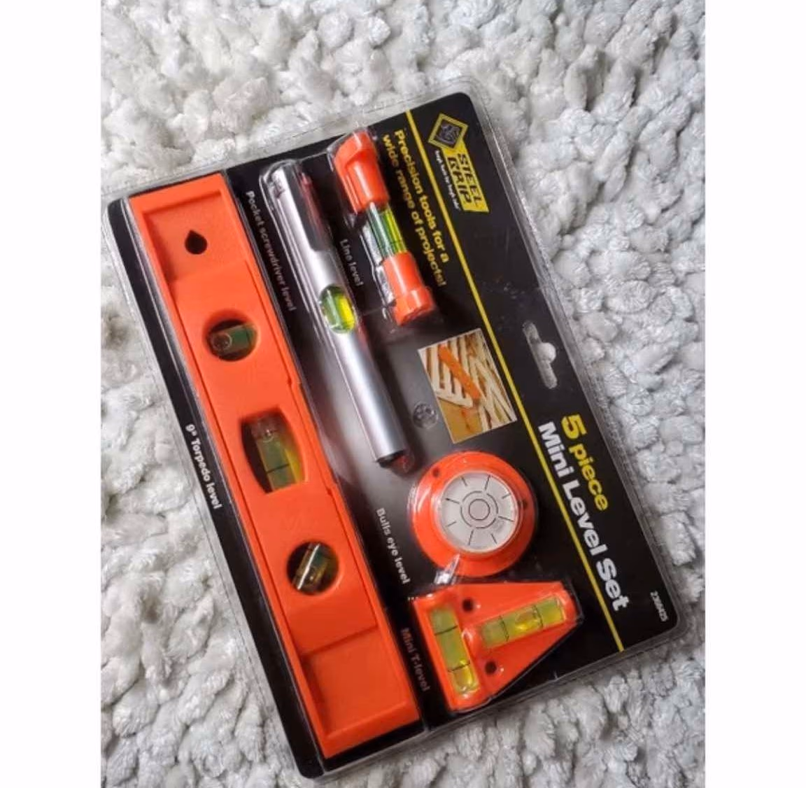 Steel Grip 5pcs Mini Level Set 9" 5 Piece