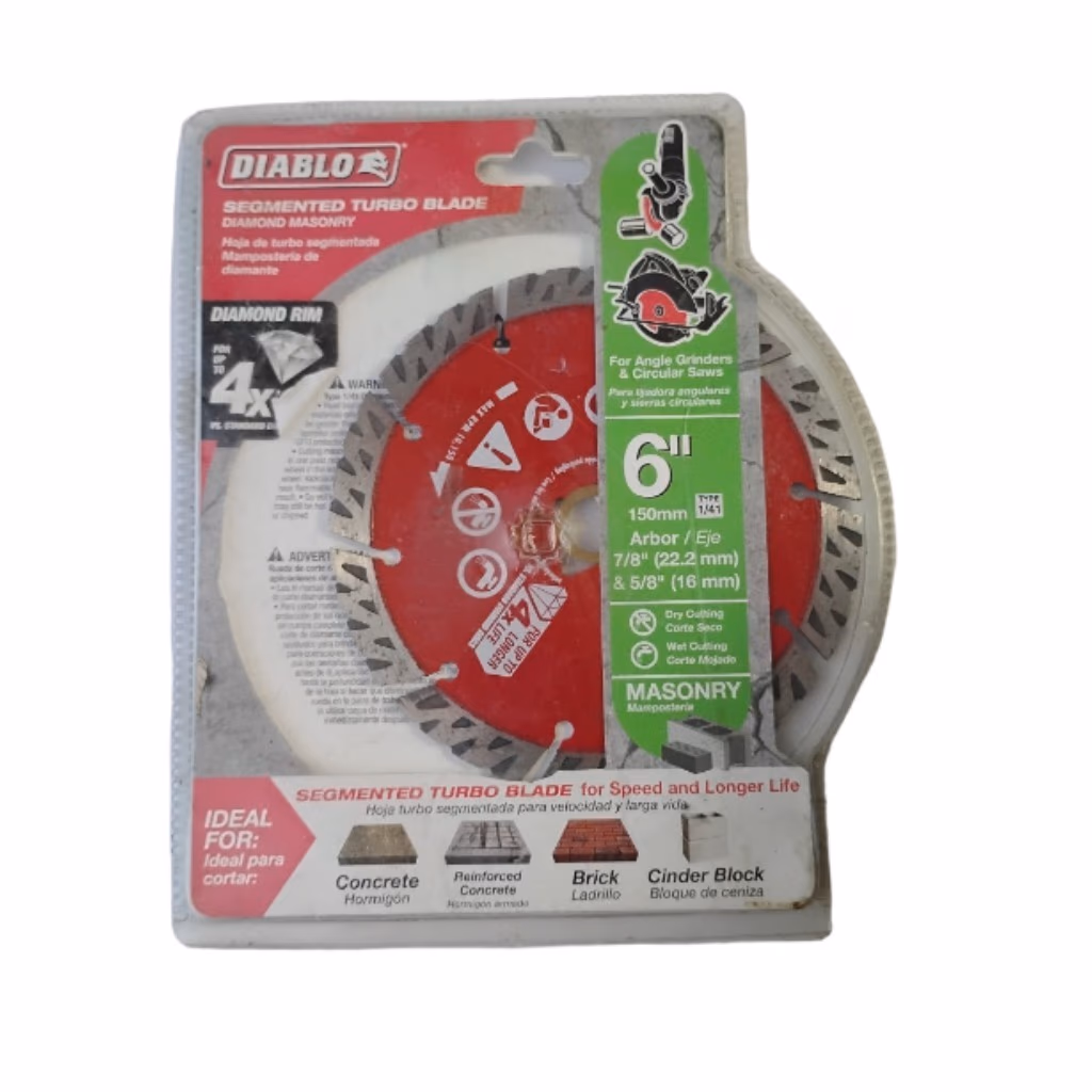 Diablo 6 In. Diamond Segmented Cut-off Discs for Masonry