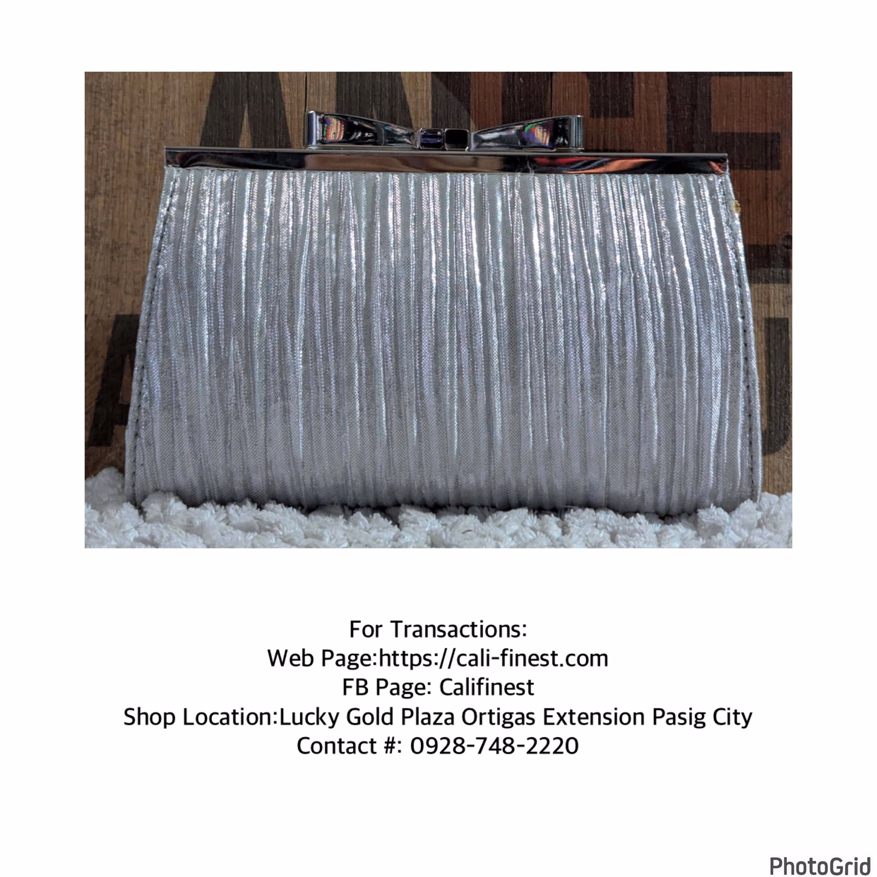 Silver Elegant hand purse for party events