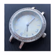 Vivani women's silver-tone quartz watch with a crystal-studded bezel. 