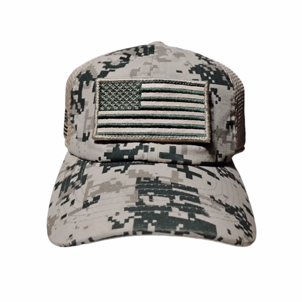 EIGHTY EIGHT 88 Digital Camo American Flag Patch Mesh Back Cap Adjustable