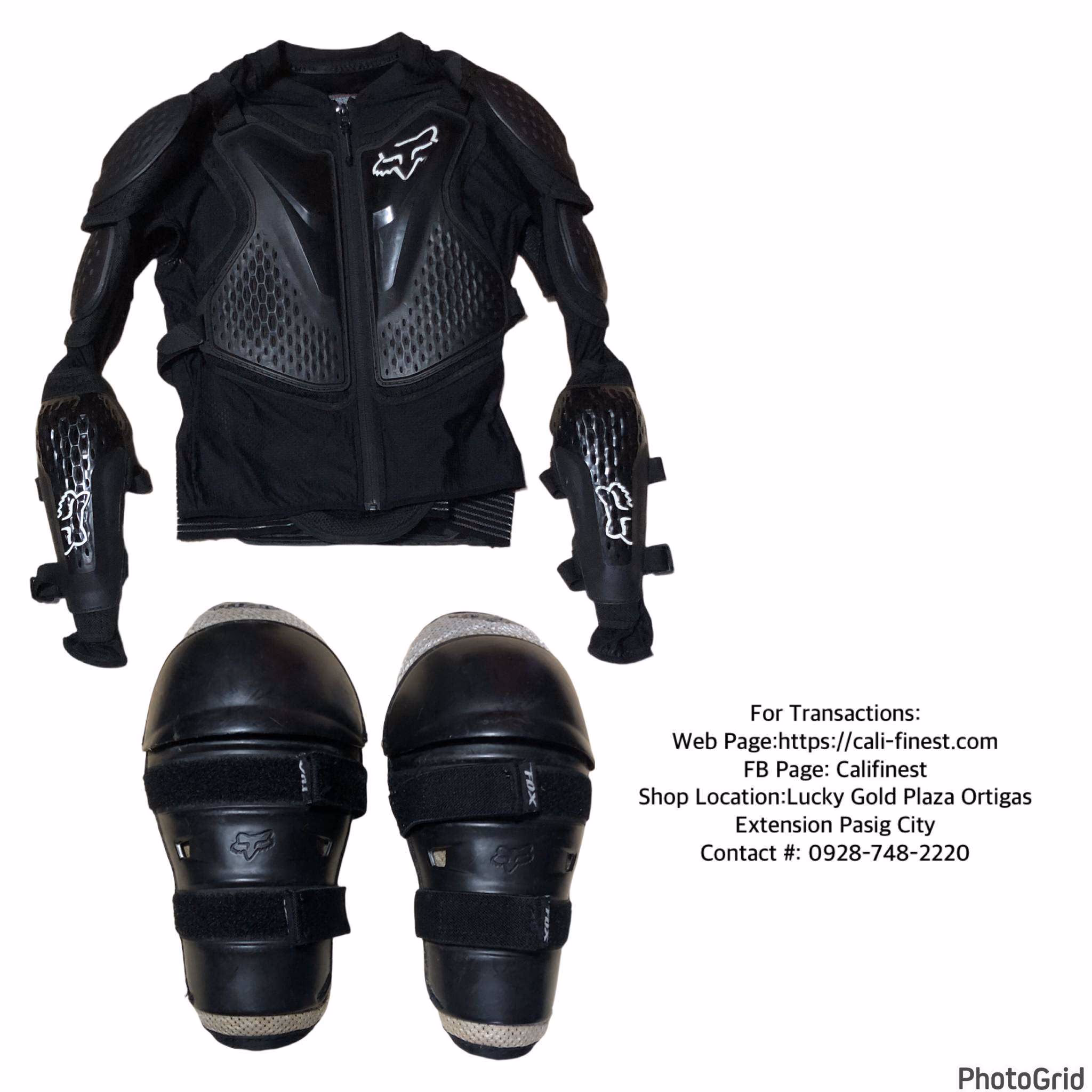 Fox Racing WoMen's / Youth Boys Medium Titan Sport Mountain Bike Jacket Mountain Bike MTB BMX with Titan Fox Knee Pads