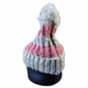Pink and Off White Beanie Hat