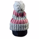 Pink and Off White Beanie Hat