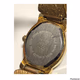 Wristwatch White and Gold Tone Expansion Band Oval Shaped Face