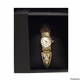 Wristwatch White and Gold Tone Expansion Band Oval Shaped Face