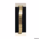 Wristwatch White and Gold Tone Expansion Band Oval Shaped Face