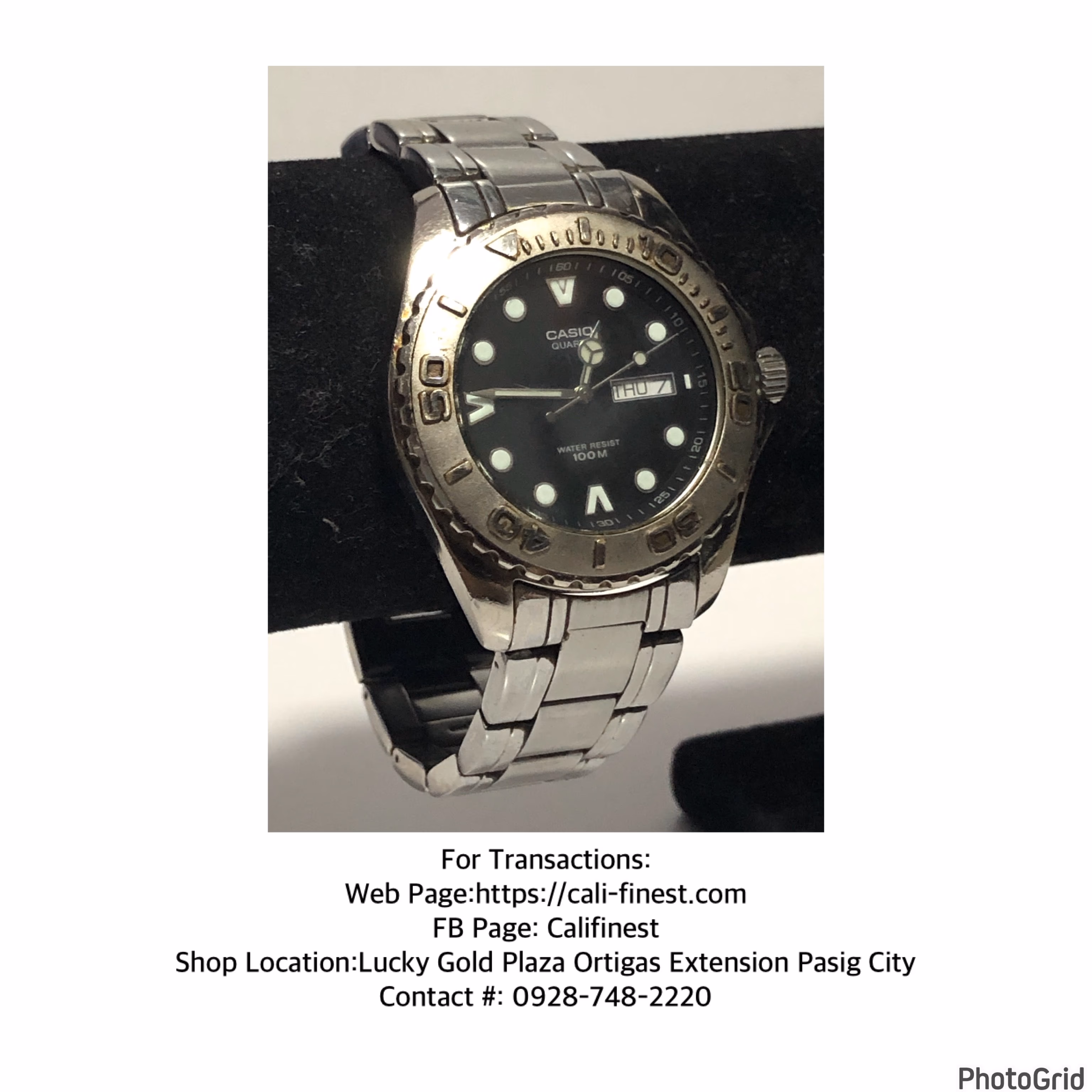 Casio Mtd-1017 Black Dial Vintage