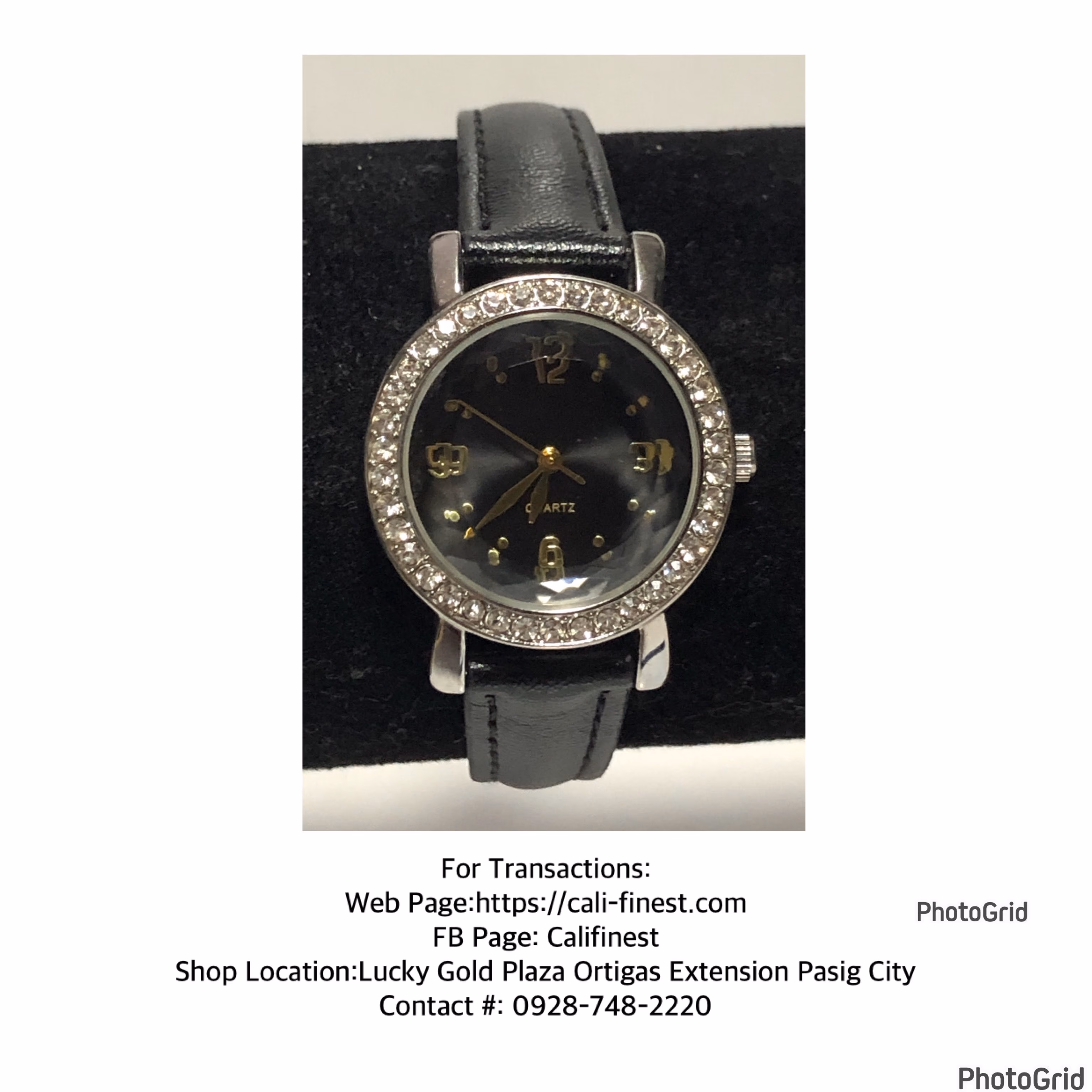 Quartz Black watch For Women