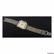 Analog Wristwatch Silver Tone Band Rectangular White Face