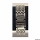 Analog Wristwatch Silver Tone Band Rectangular White Face