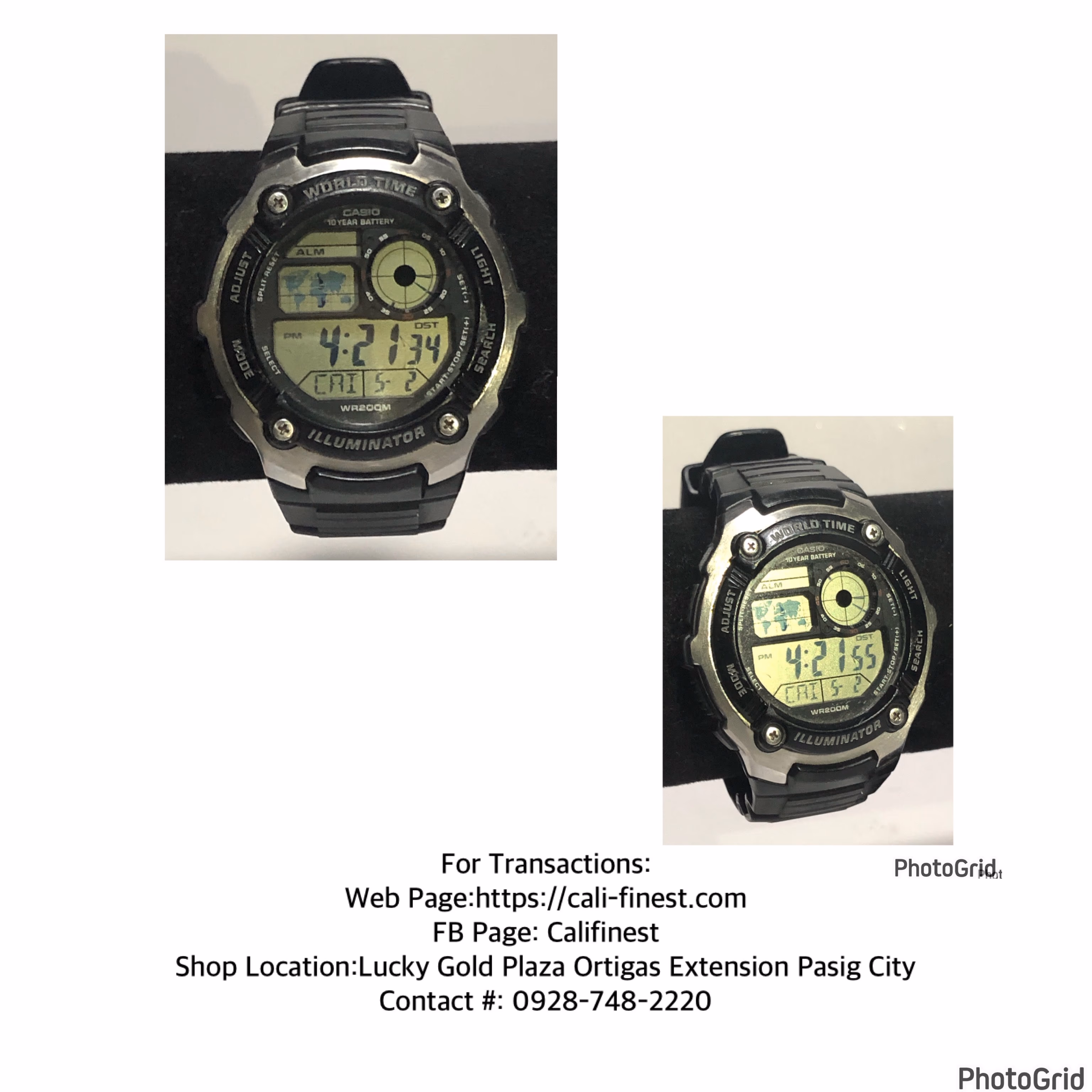 Casio AE-2100W Black Watch For Men 
