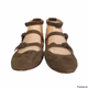  Madewell Julie Brown Suede Triple Ankle Strap Flat
