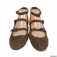  Madewell Julie Brown Suede Triple Ankle Strap Flat