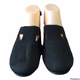 Knitted flat Square Toe Loafers Slip on black