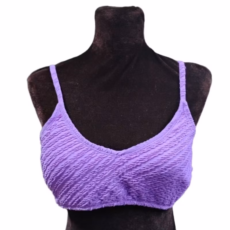 Women's Swim Top Swimwear Large Purple Burst