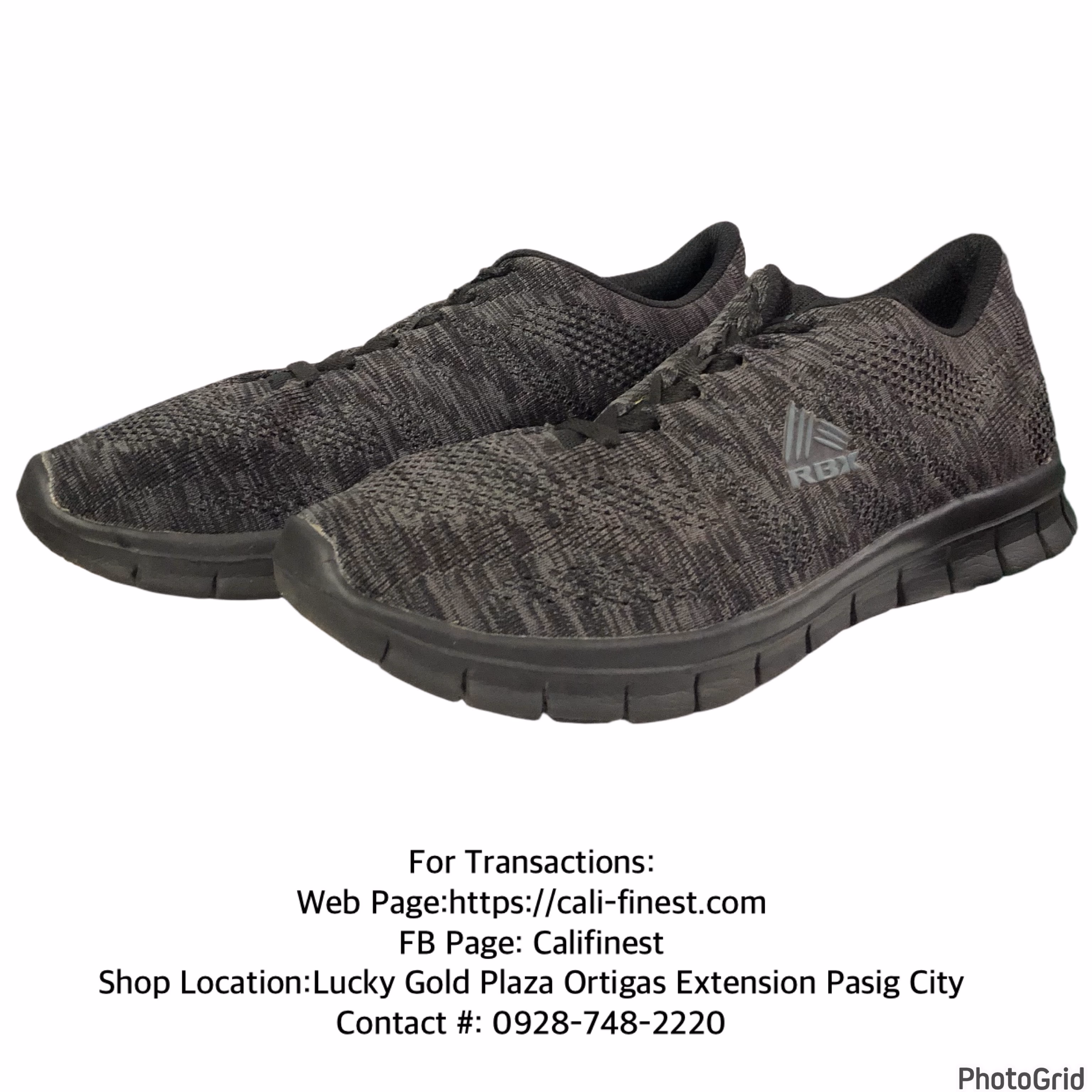 RBX Men’s Running Shoes Gray/ Black