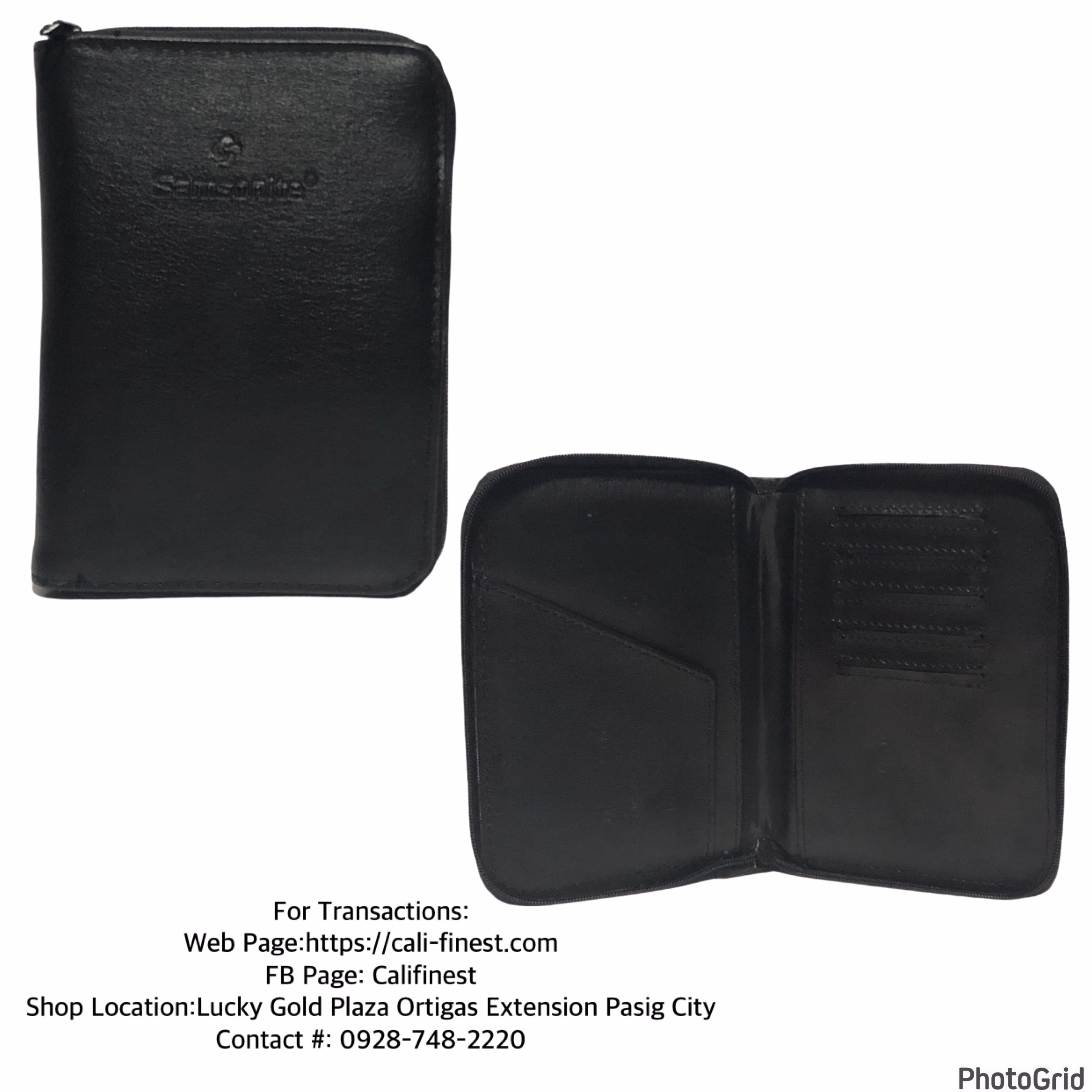 Samsonite Black Leather Passport Wallet 
