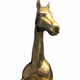 Large Mid Century Brass Horse 18 inch Tall Decorative Equestrian Statue
