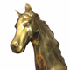 Large Mid Century Brass Horse 18 inch Tall Decorative Equestrian Statue
