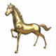 Large Mid Century Brass Horse 18 inch Tall Decorative Equestrian Statue