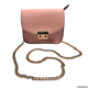 Light Pink Women’s Shoulder Bag with a gold chain Strap