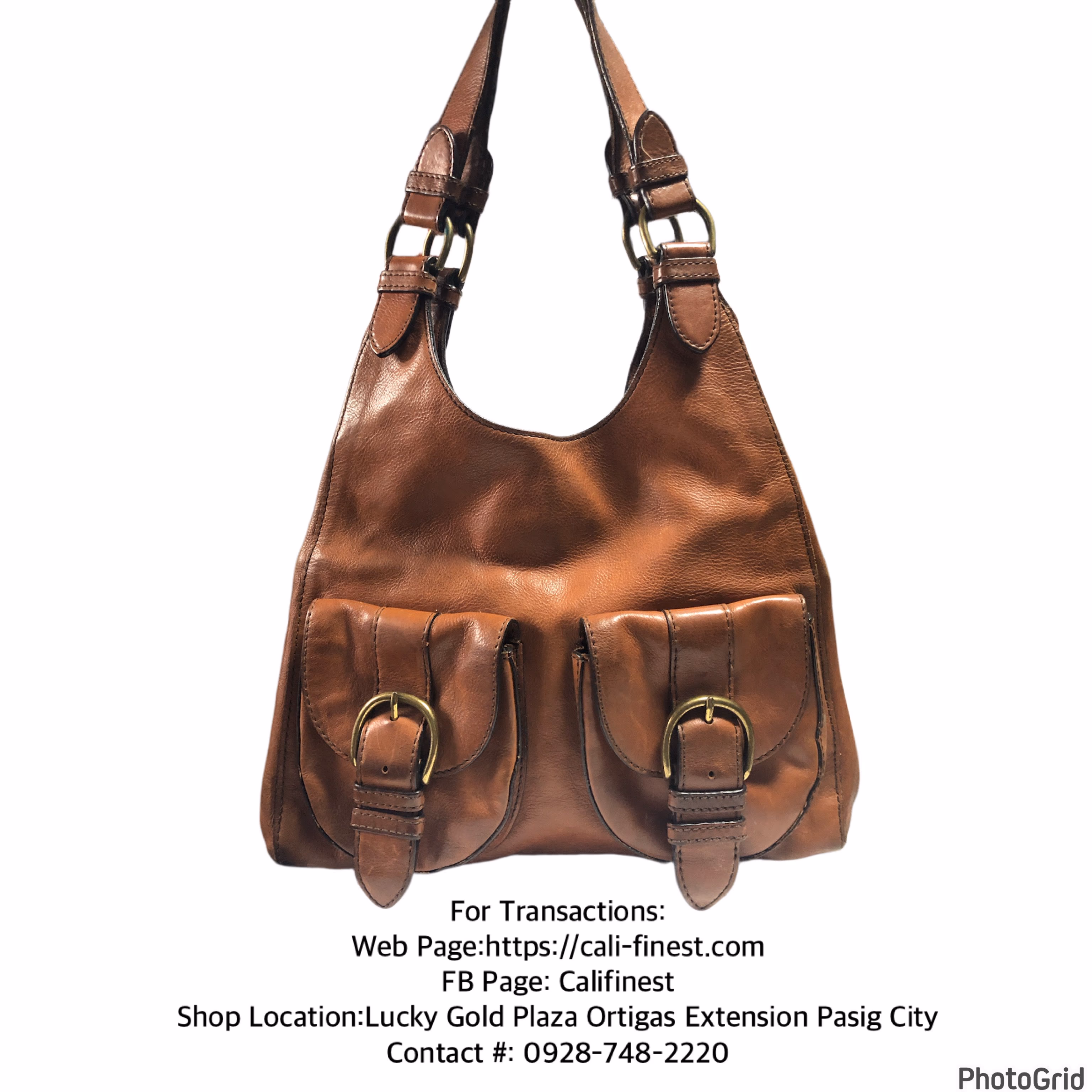 Banana Republic Shoulder Saddle Bag Purse Brown Leather