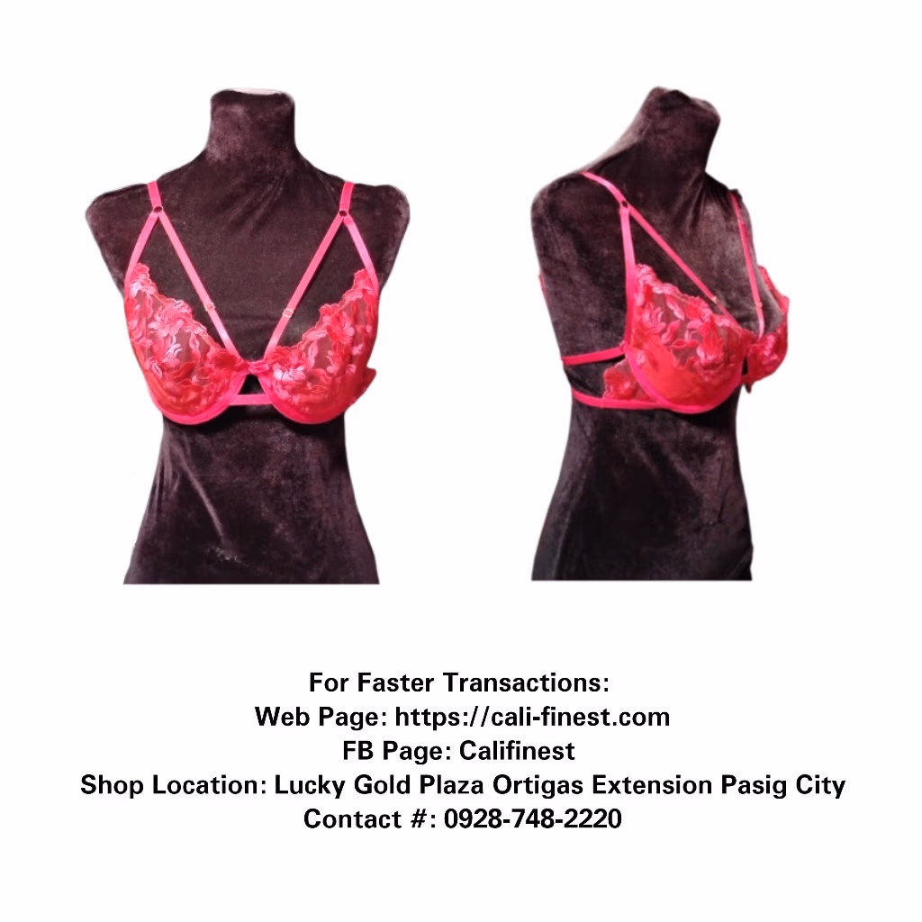 Pink Transparent Lacy Bra