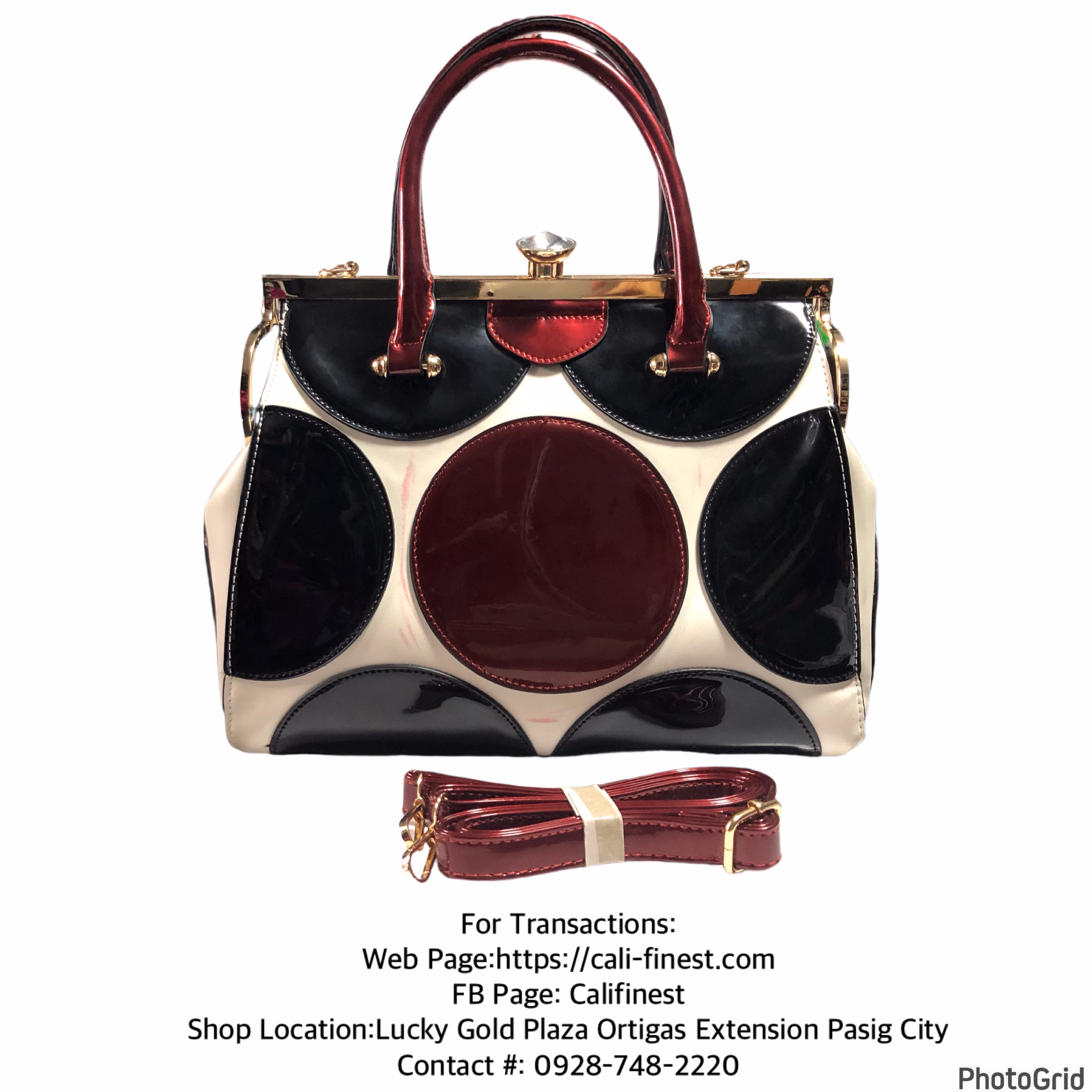 Style Strategy patent leather 2in1 purses for women handbag with kiss lock Satchel pattern Shoulder crossbody bags for women