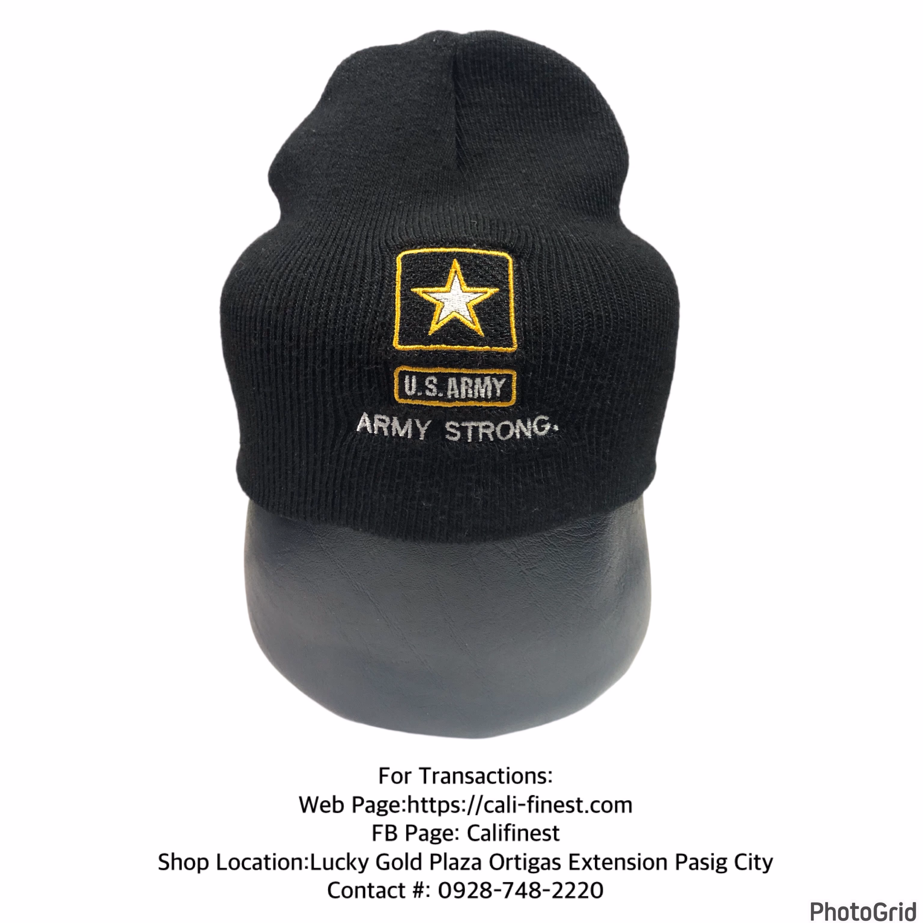 Army Strong Go Army Knit Skull Black Beanie