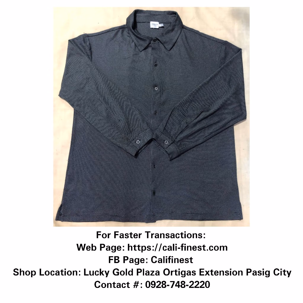 Armani Collezioni Polo Long Sleeve gray  Large 