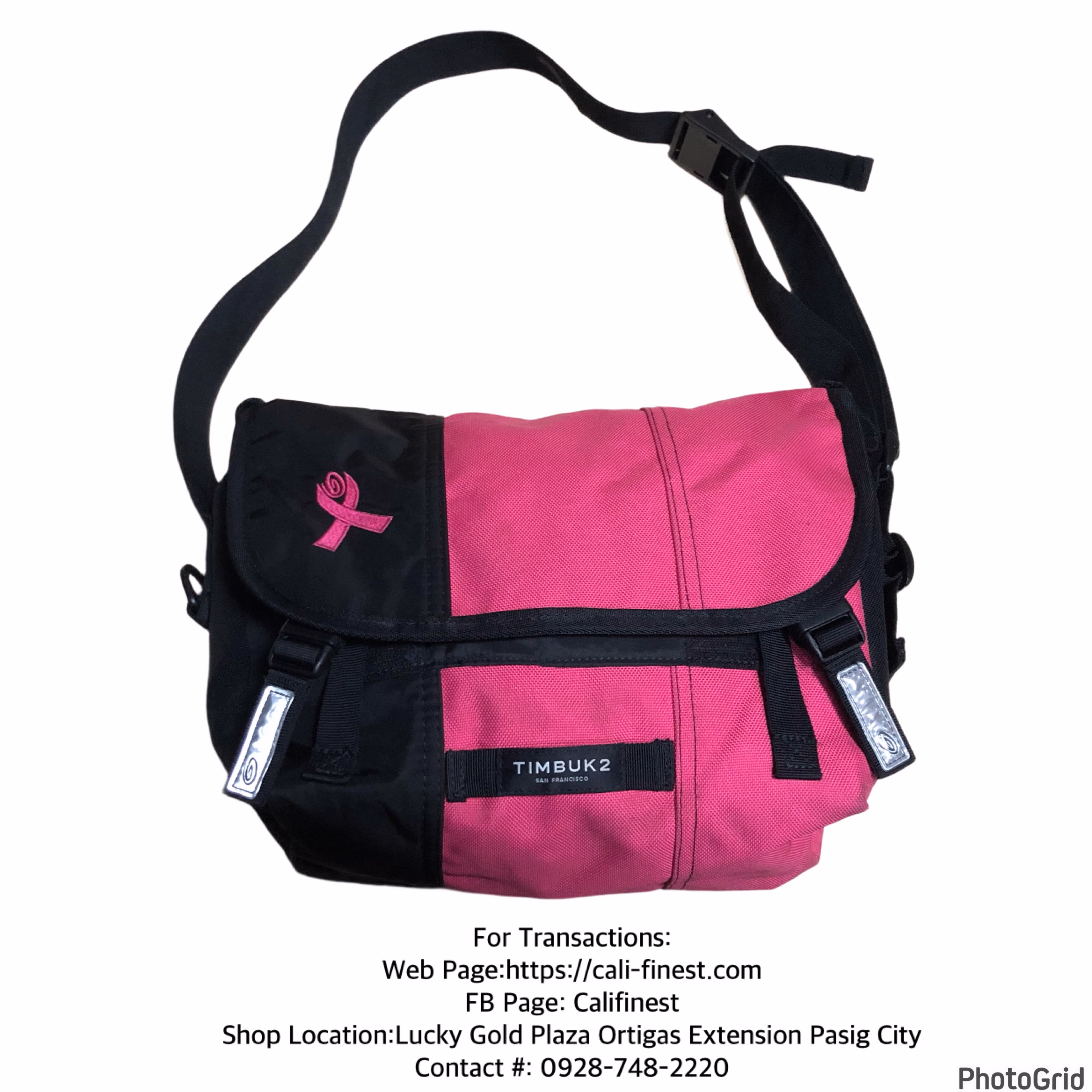 Timbuk2 messenger bag black and pink