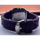 CC Rhinestone Watch with Purple Silicone Watchband Charming Charlie