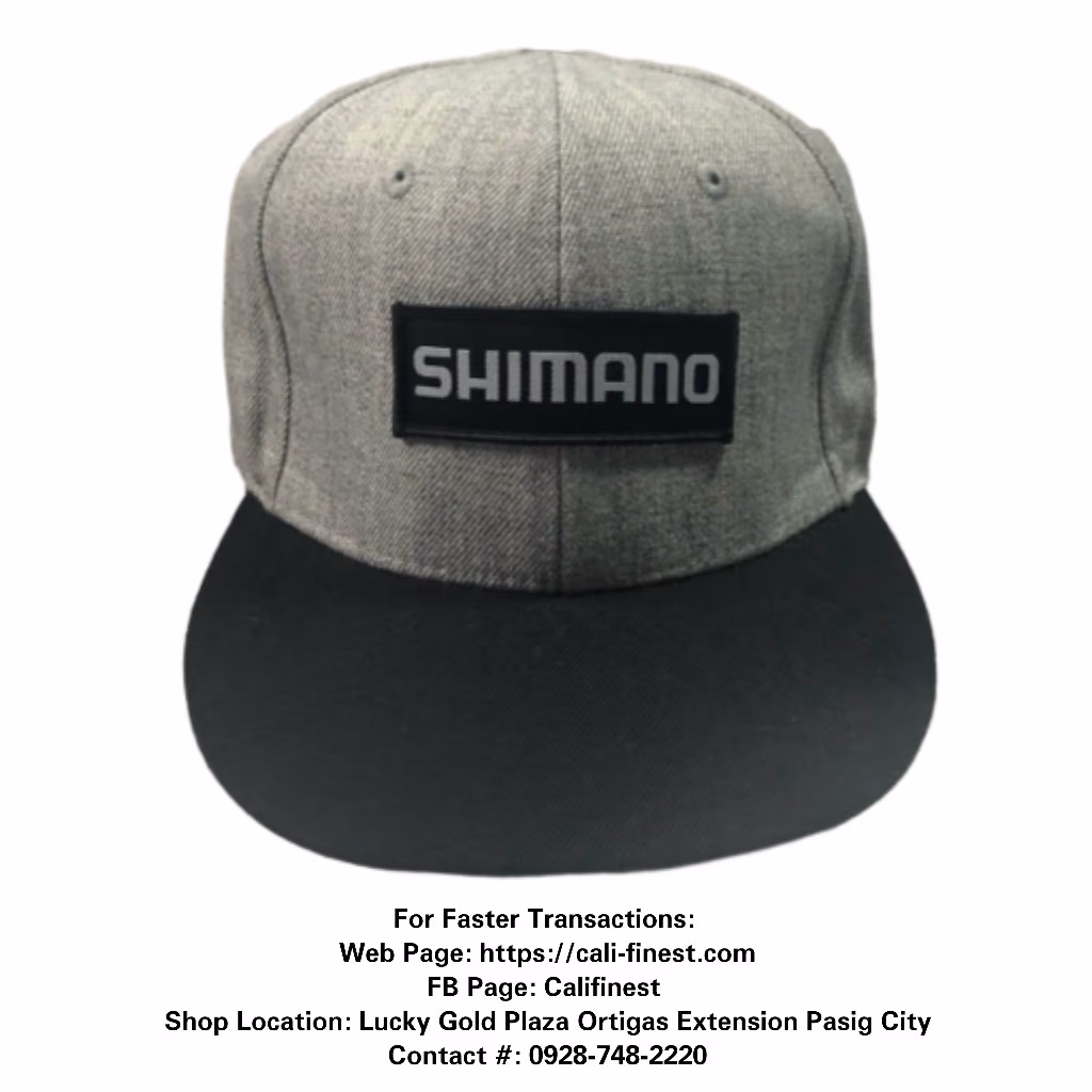 Shimano Black and Gray Snapback Cap