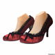 Funtasma pleaser High Heel Red Satin Pleated Pump 