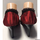 Funtasma pleaser High Heel Red Satin Pleated Pump 