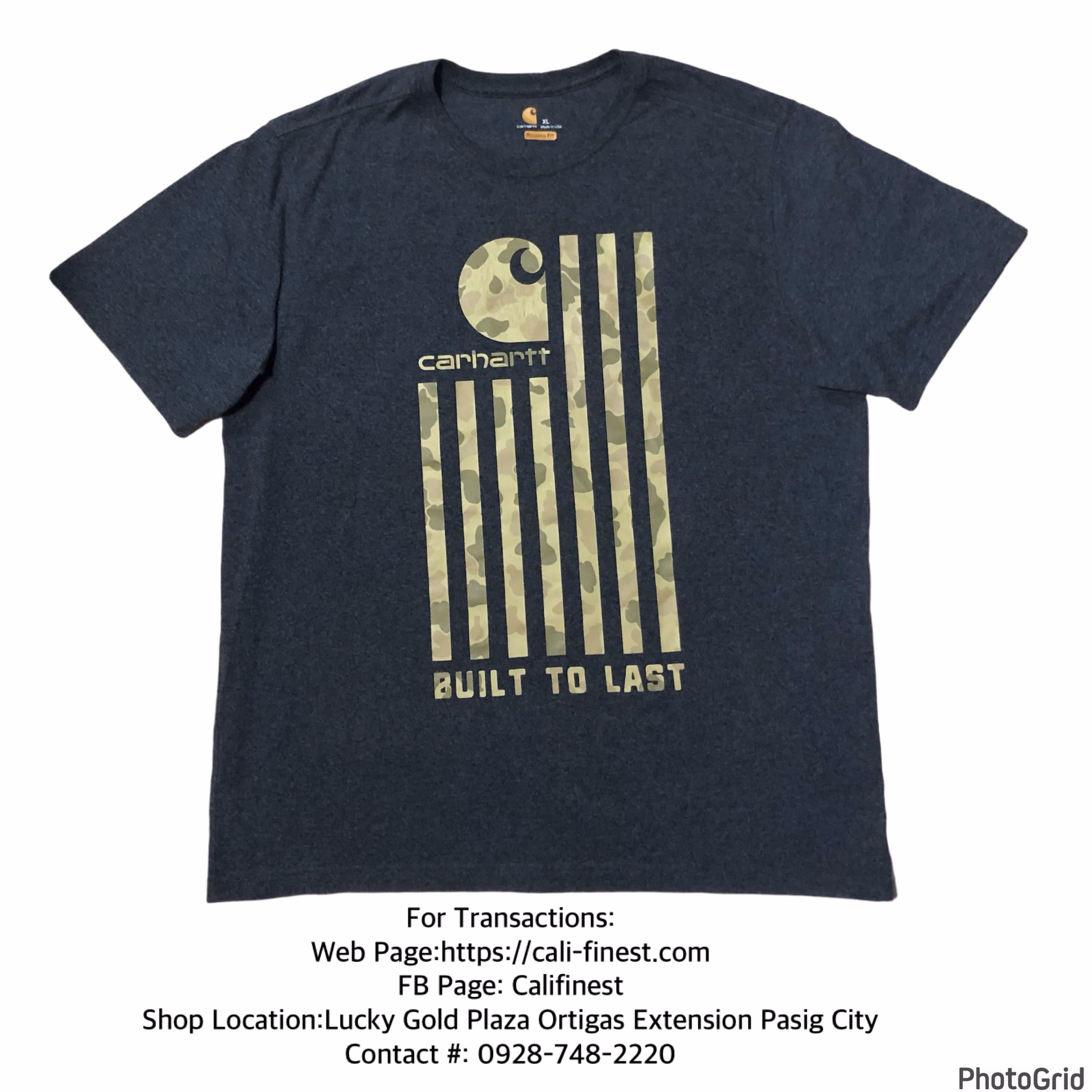 Carhartt Camo American Flag Built to Last Men’s T-shirt