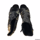 Enzo Angiolini Black and Gold Sequined Open Toe Bootie