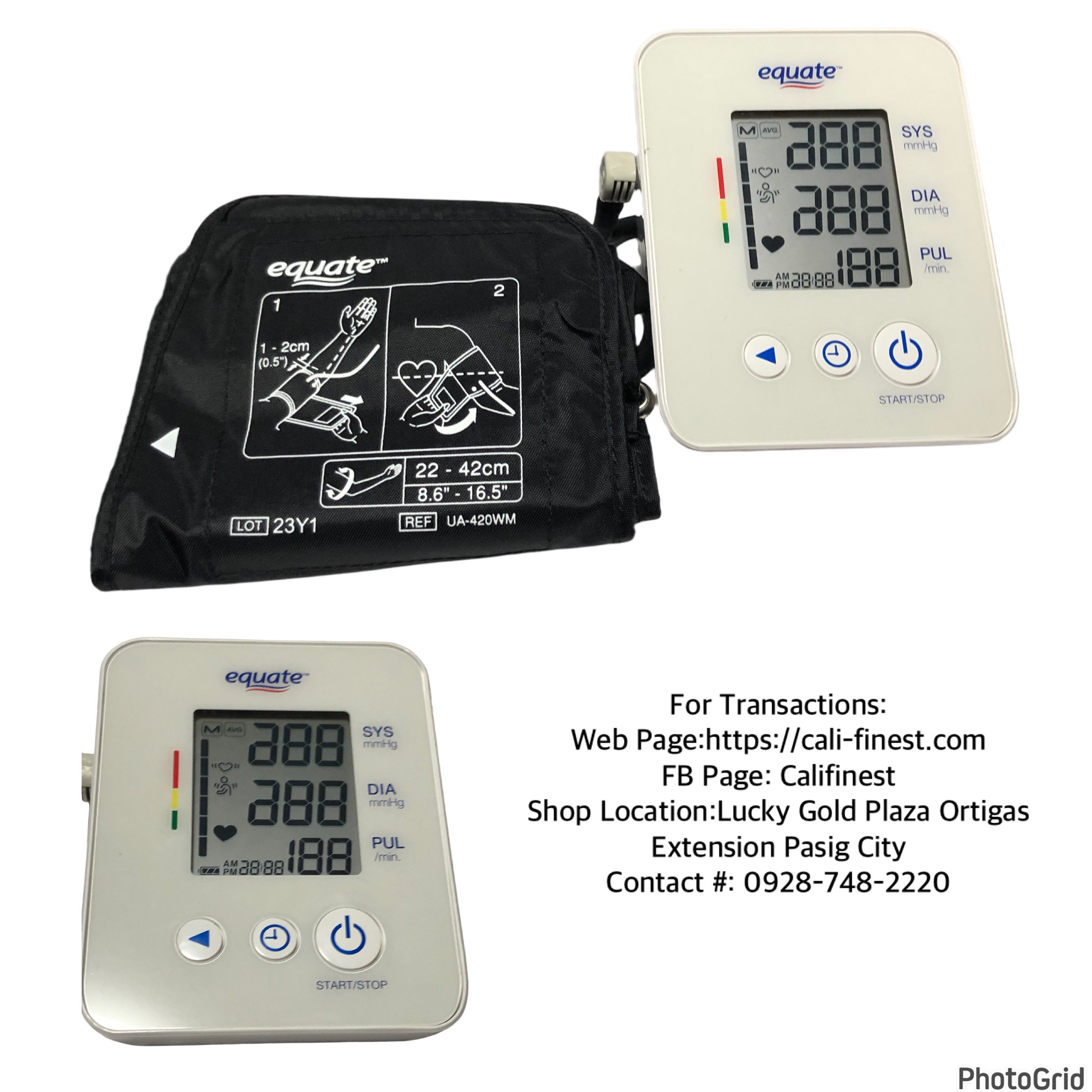Equate 4000 Series Upper Arm Blood Pressure Monitor model UA-4000WM
