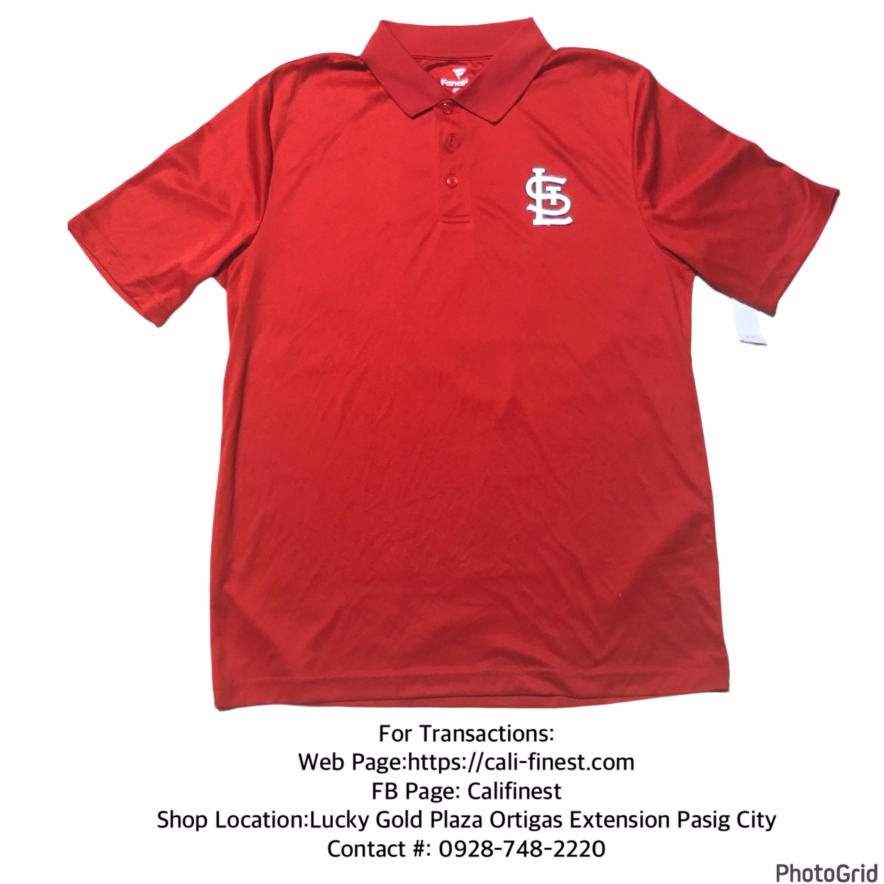 St. Louis Cardinals Red Polo Shirt For Men Large