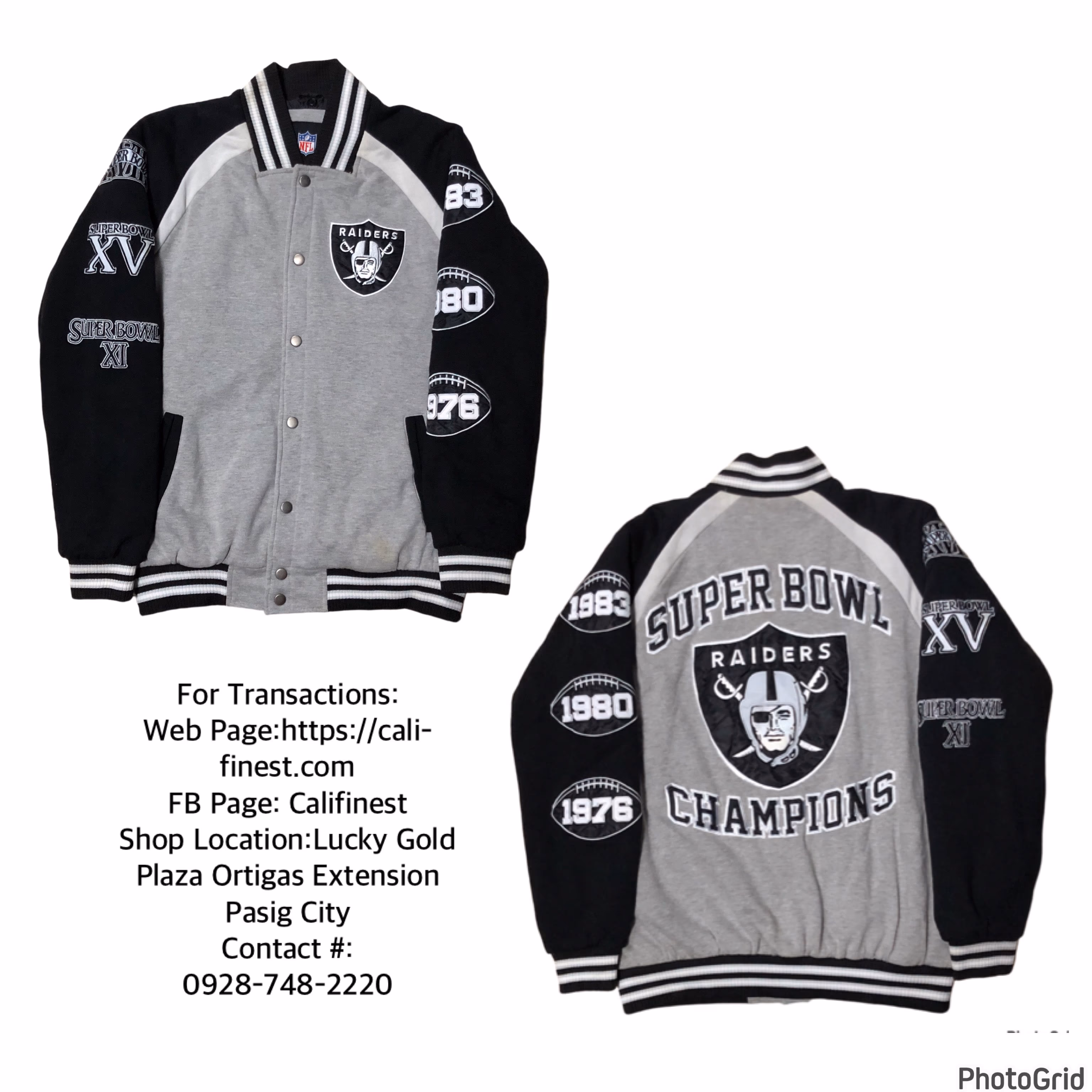 NFL Raiders GIII Super Bowl Varsity Jacket