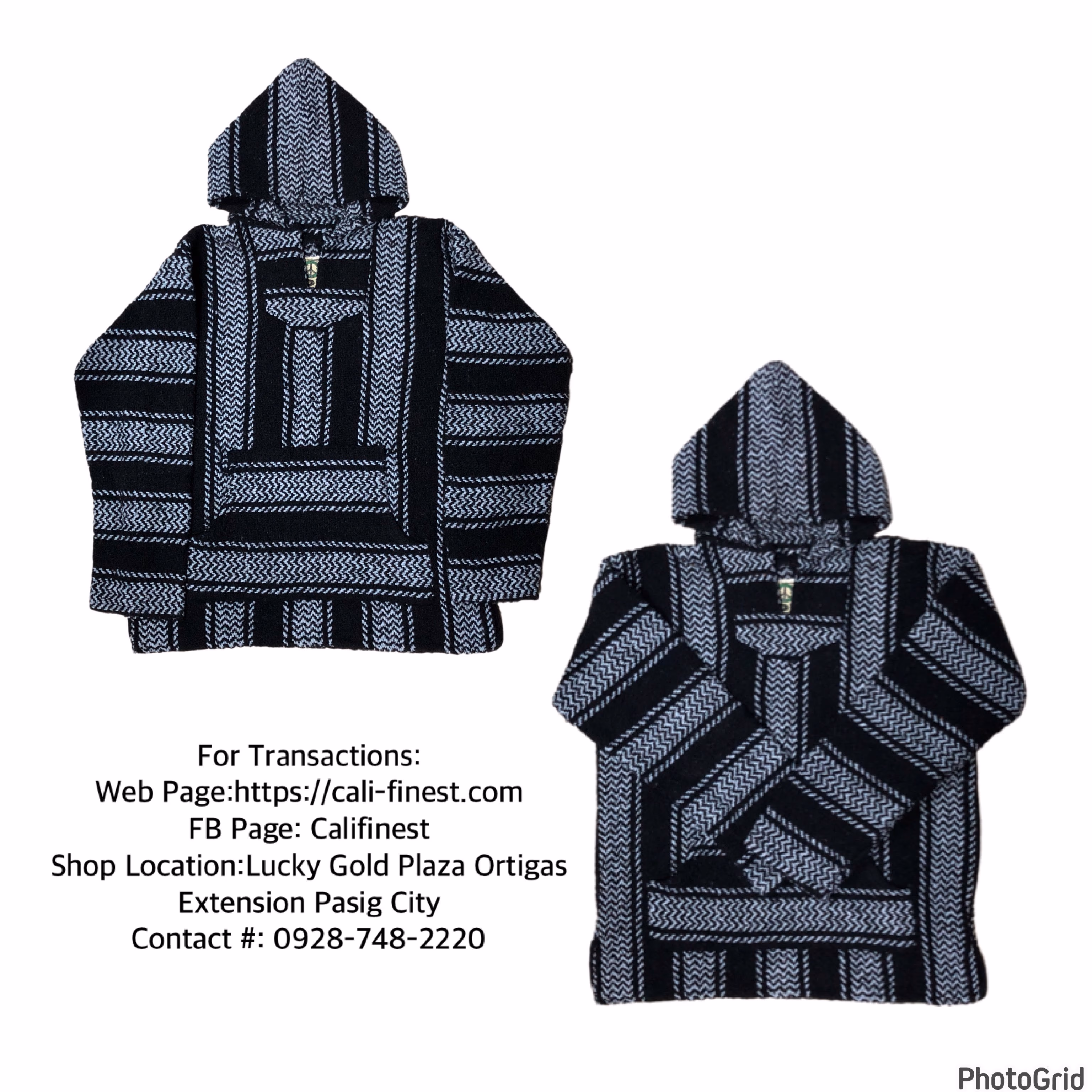 Black Baja Joe Poncho Hoodie Unisex
